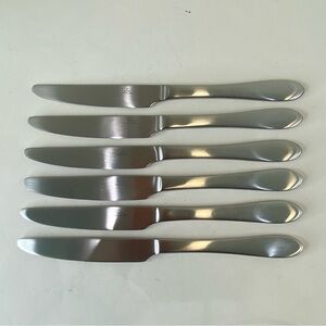 Lot Of 6 Robert Welch RW Meridian Satin Serrated Dinner Knives Replacement Lot B